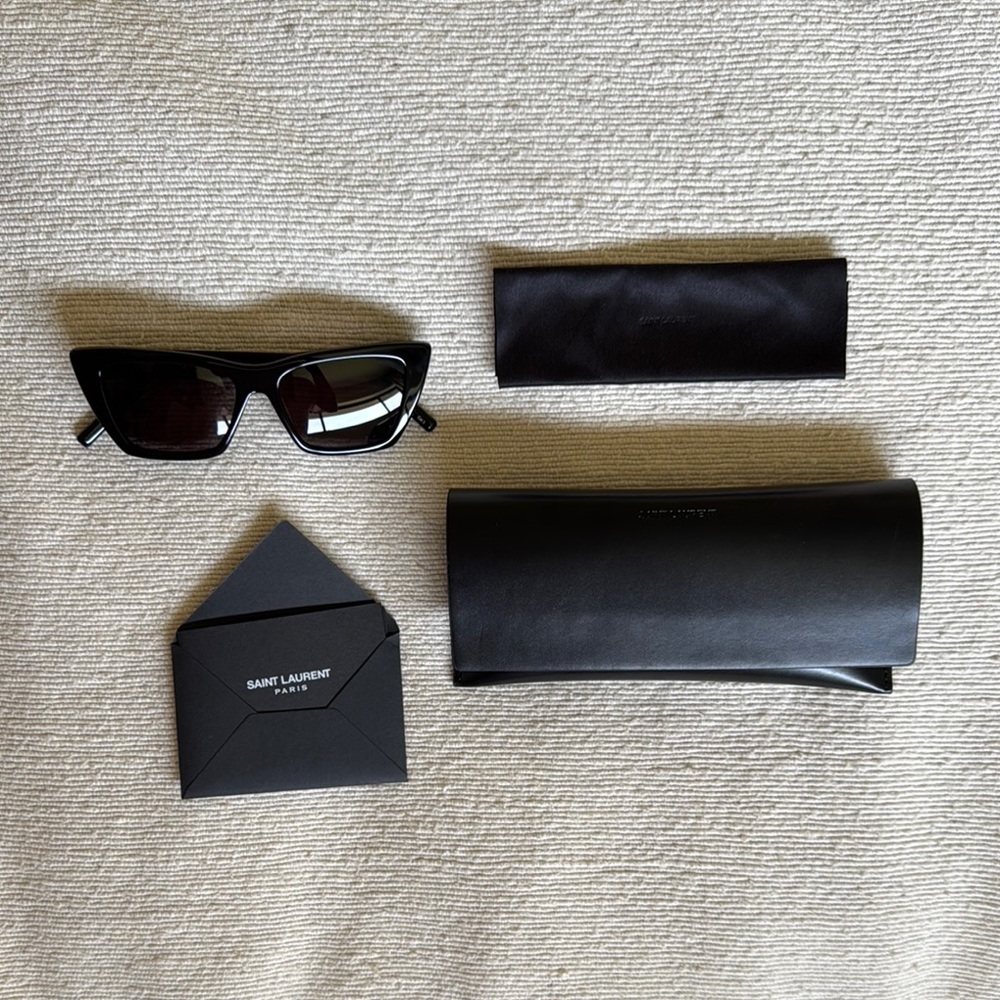 Saint Laurent Black Cat Eye Sunglasses